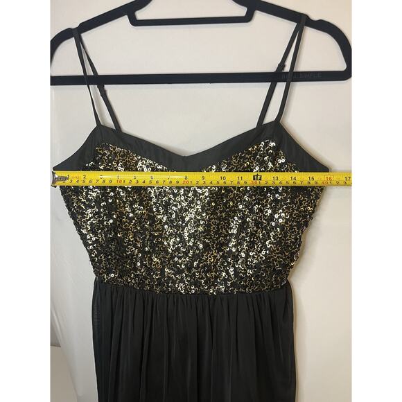 Jack by BB Dakota Carrian Women's Cocktail Dress Black With Gold Sequin Size 6 - Picture 6 of 9